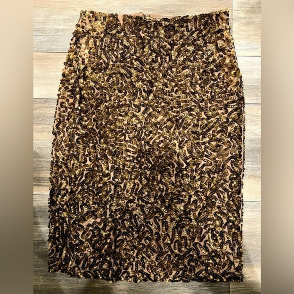 Vince‎ women brown sequin skirt- 2